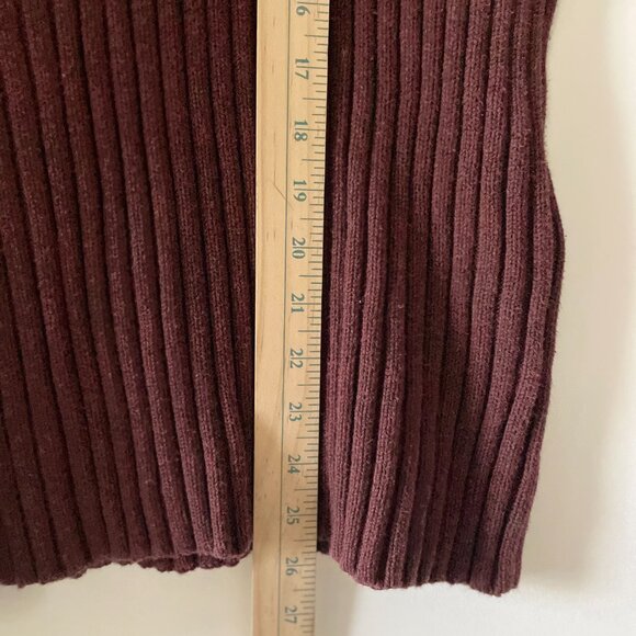 Vintage Roundtree & Yorke Mens Burgundy Ribbed Knit Classic V-Neck Sweater Sz L - Picture 6 of 8